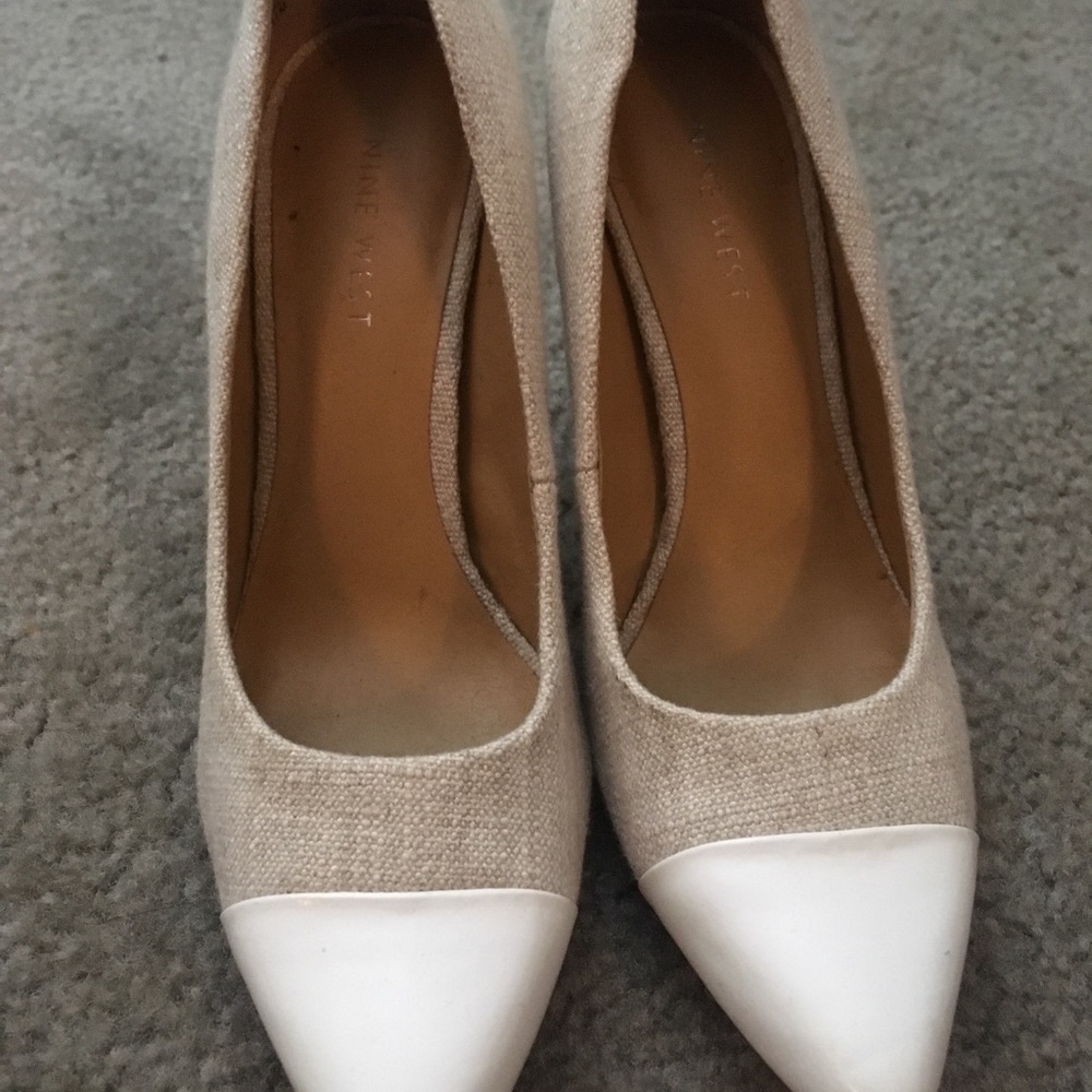 Nine West color block tipped heel